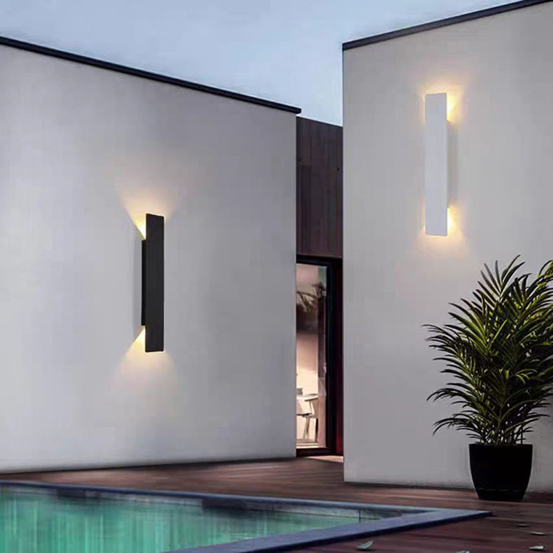 Long Minimalist Aluminum Waterproof LED Wall Sconce