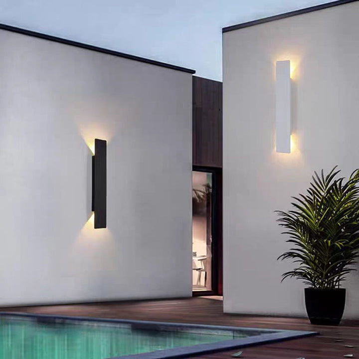 Long Minimalist Aluminum Waterproof LED Wall Sconce