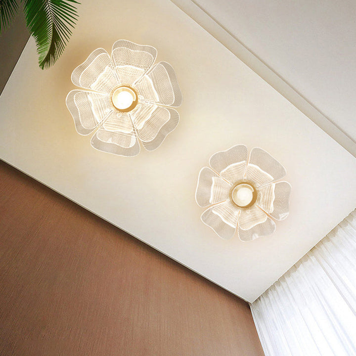 Modern Flower Acrylic LED Flush Mount Ceiling Light
