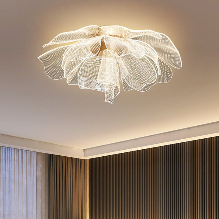 Modern Flower Acrylic LED Flush Mount Ceiling Light