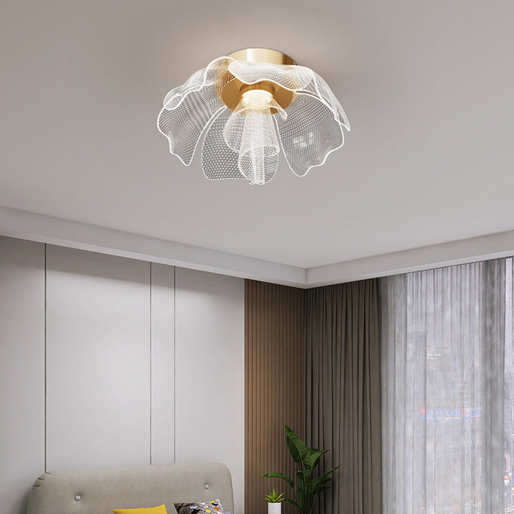 Modern Flower Acrylic LED Flush Mount Ceiling Light