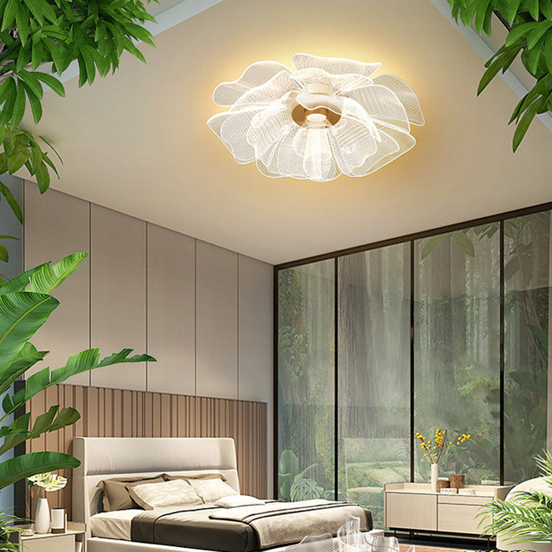 Modern Flower Acrylic LED Flush Mount Ceiling Light