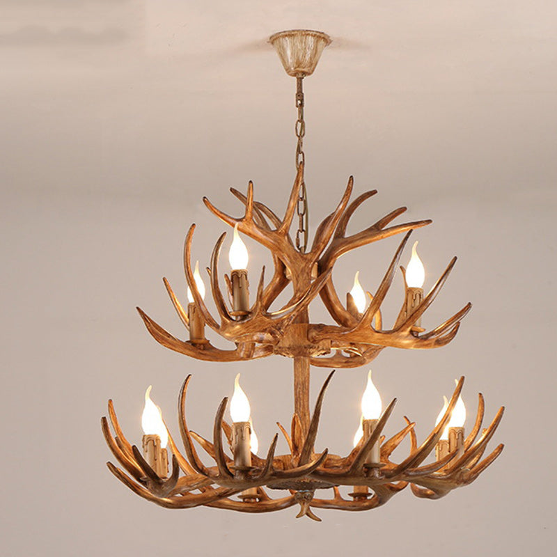Art Deco Iron 12-Light Chandelier