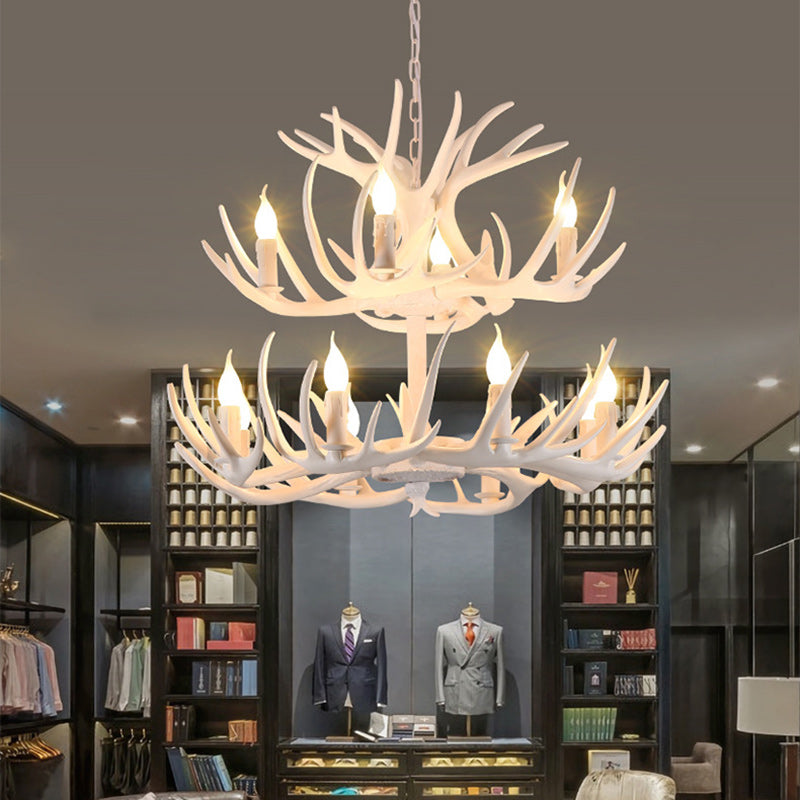 Art Deco Iron 12-Light Chandelier