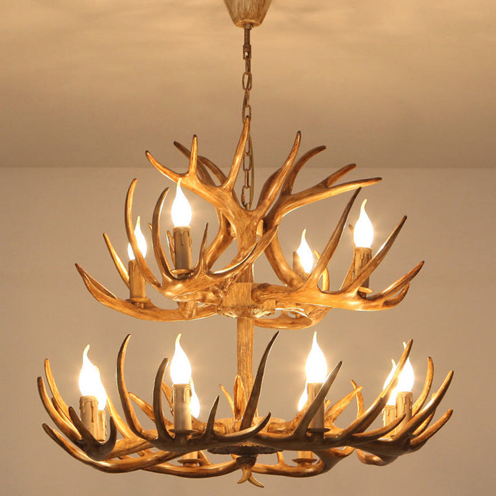 Art Deco Iron 12-Light Chandelier