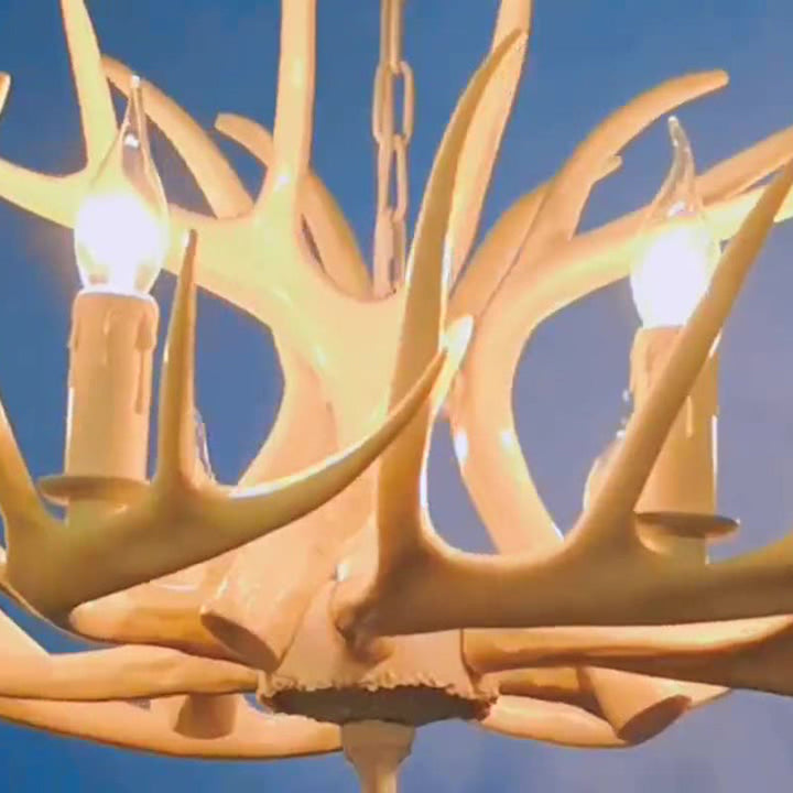 Art Deco Iron 12-Light Chandelier