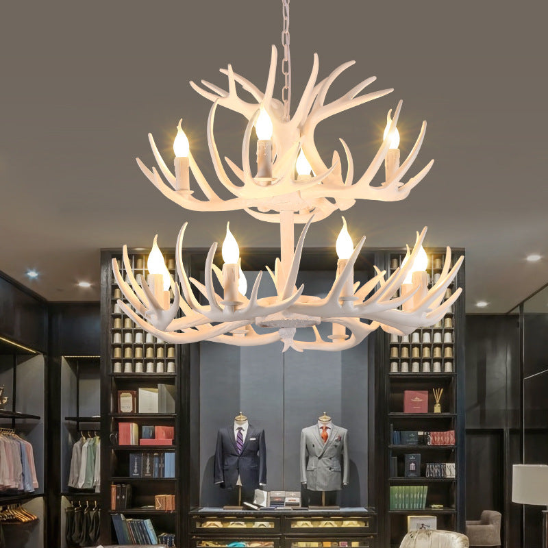 Art Deco Iron 12-Light Chandelier