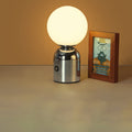Contemporary Scandinavian Round Orb USB Iron Acrylic LED Table Lamp For Bedroom