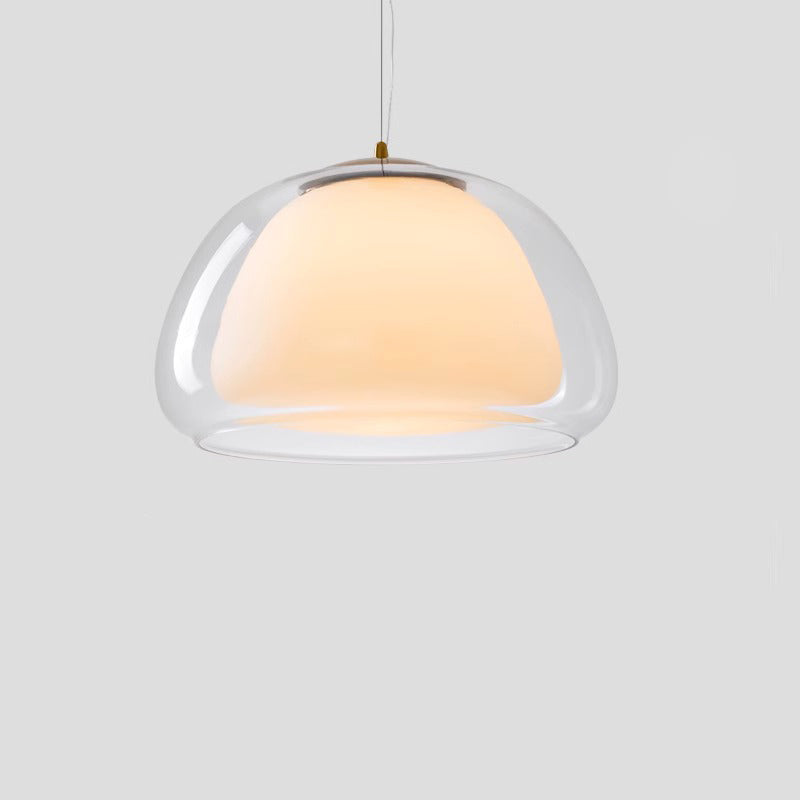 Contemporary Oval Glass Pendant Light