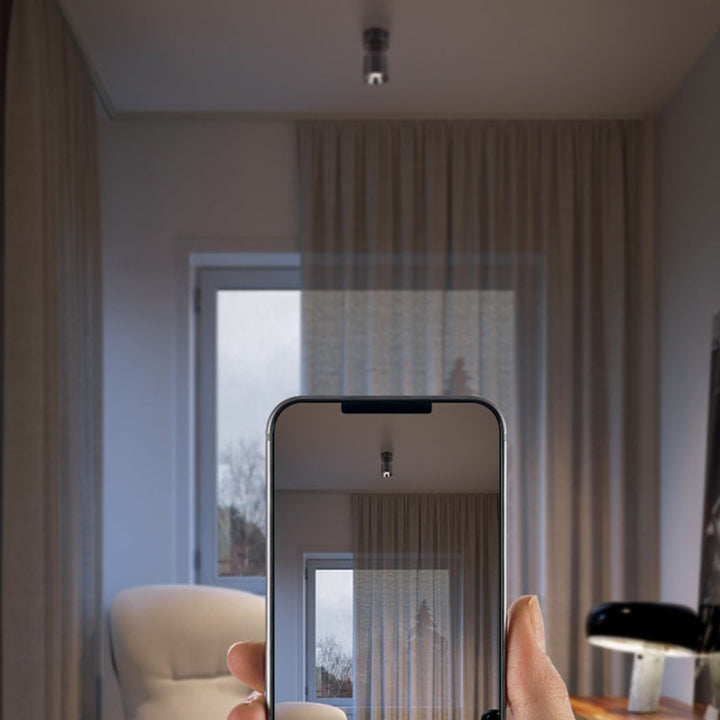 Minimalist Cylinder Aluminum LED Semi-Flush Ceiling Light