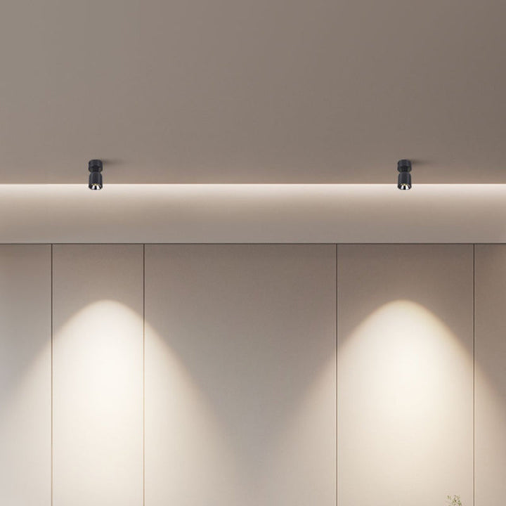Minimalist Cylinder Aluminum LED Semi-Flush Ceiling Light