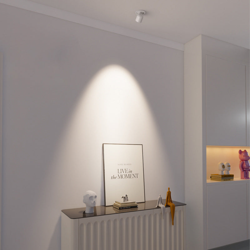 Minimalist Cylinder Aluminum LED Semi-Flush Ceiling Light