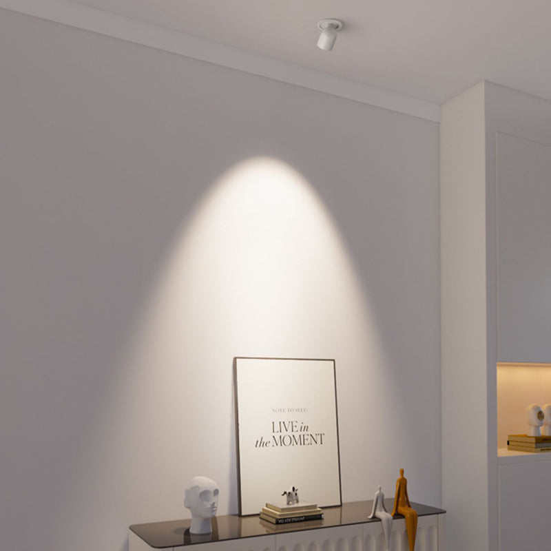 Minimalist Cylinder Aluminum LED Semi-Flush Ceiling Light