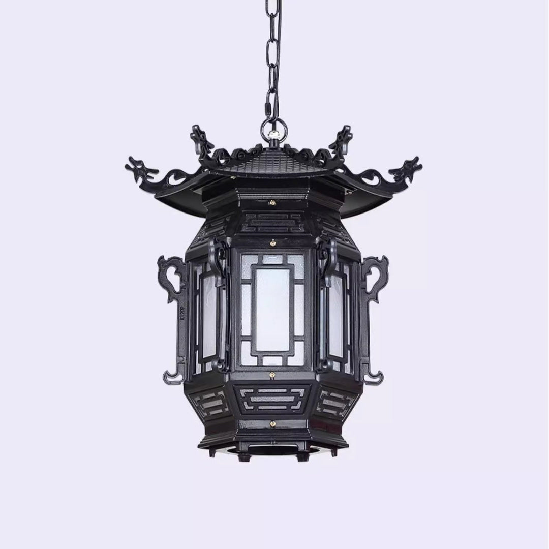 Traditional Lantern Aluminum Pendant Light