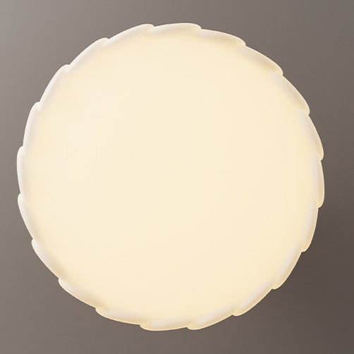 Traditional Round Iron LED Semi-Flush Ceiling Light