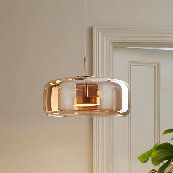 Nordic Cylinder Copper LED Pendant Light