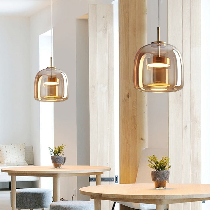 Nordic Cylinder Copper LED Pendant Light