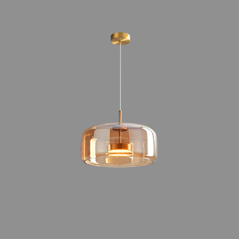 Nordic Cylinder Copper LED Pendant Light