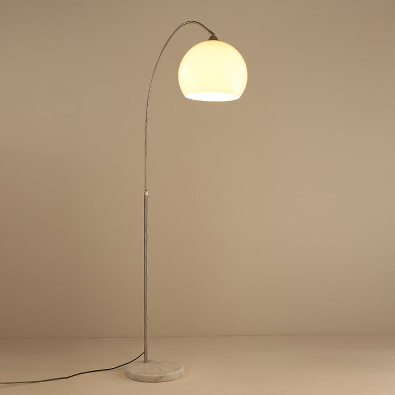 Minimalist Round Stainless Steel Floor Lamp