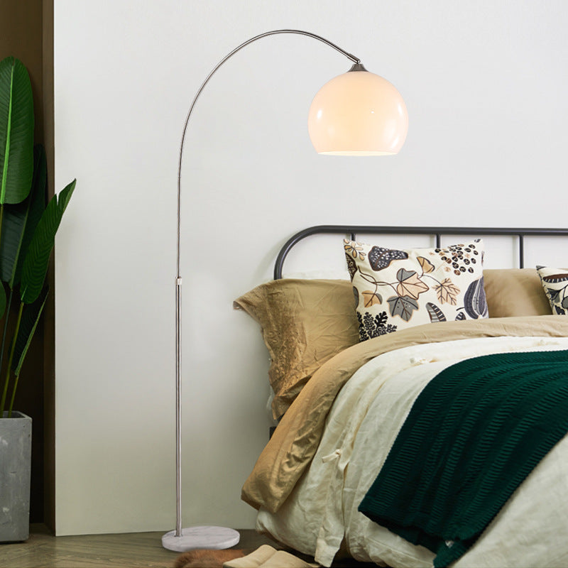 Minimalist Round Stainless Steel Floor Lamp