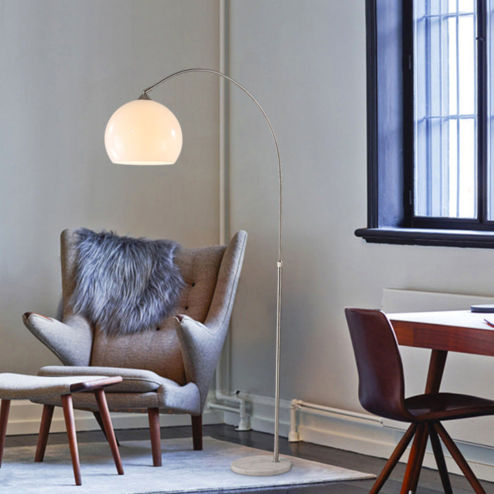 Minimalist Round Stainless Steel Floor Lamp