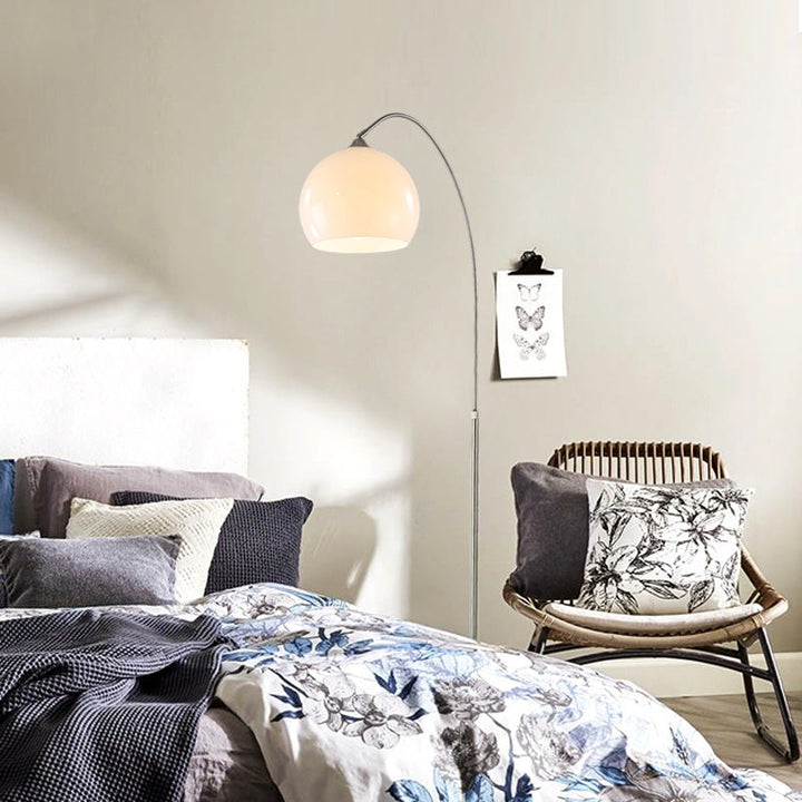 Minimalist Round Stainless Steel Floor Lamp