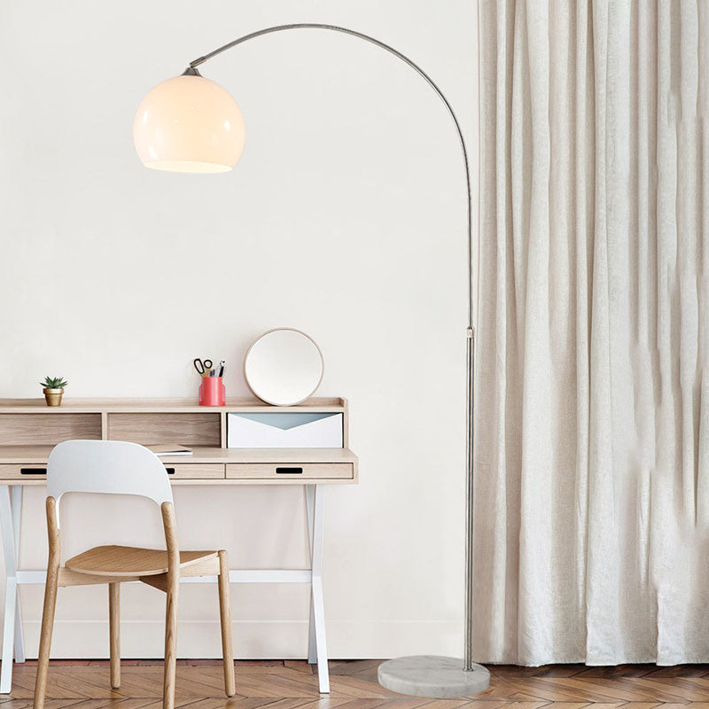Minimalist Round Stainless Steel Floor Lamp