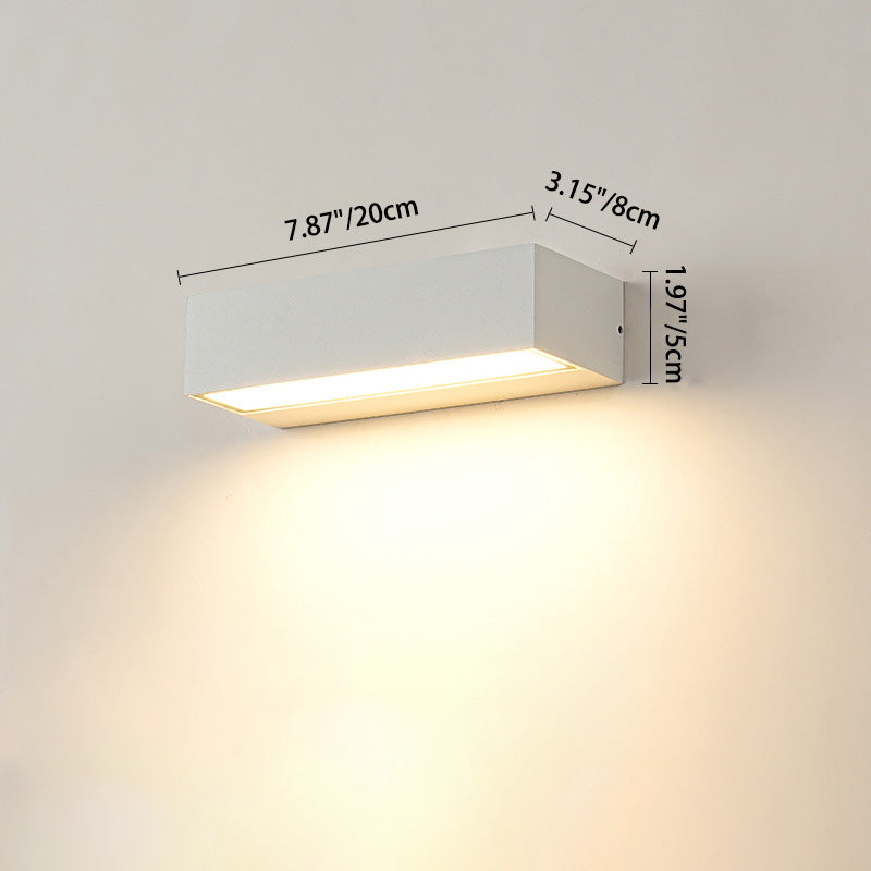 Minimalist Rectangular Aluminum Waterproof LED Garden Light