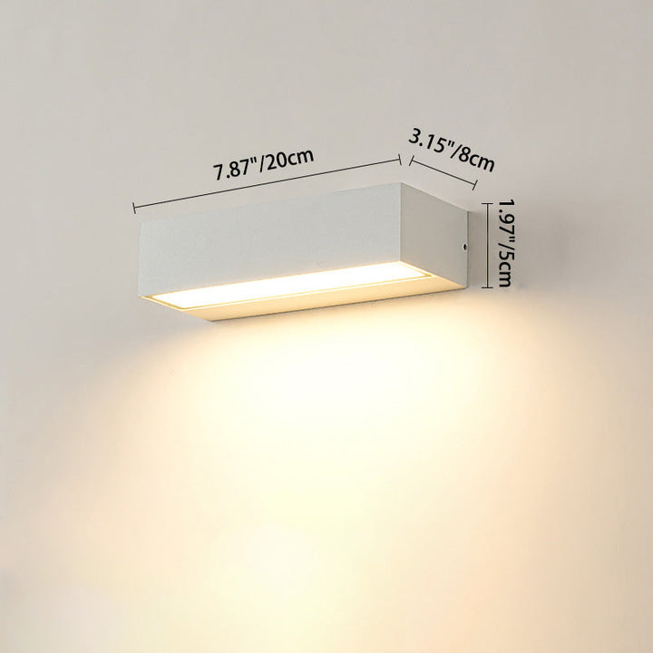 Minimalist Rectangular Aluminum Waterproof LED Garden Light