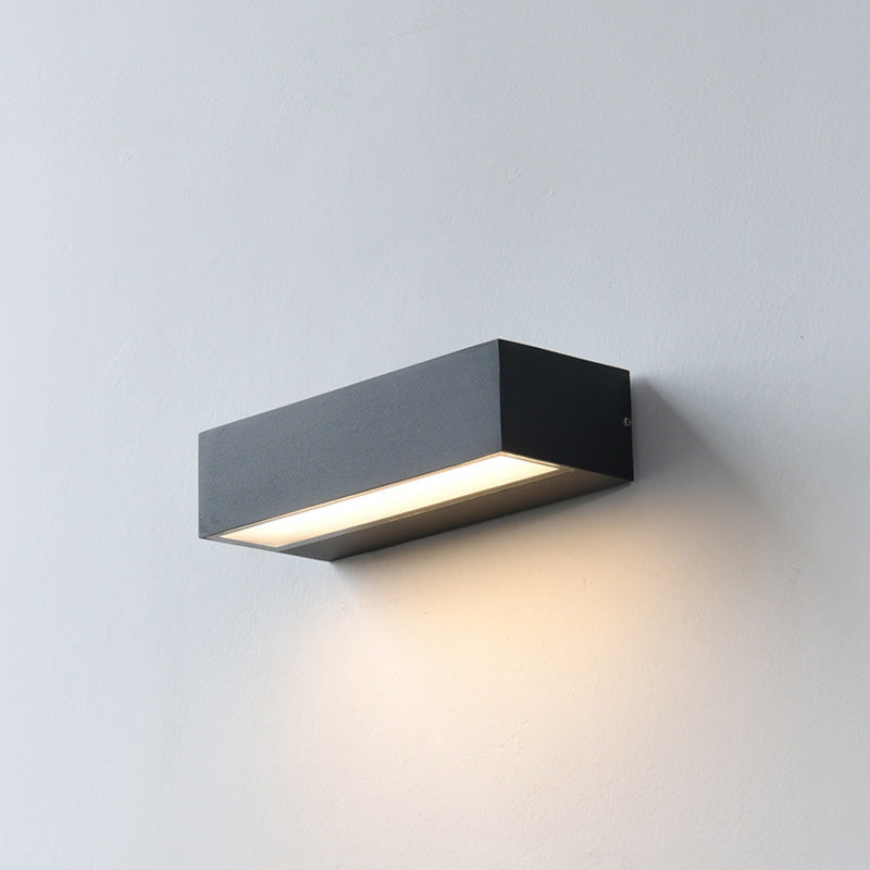 Minimalist Rectangular Aluminum Waterproof LED Garden Light