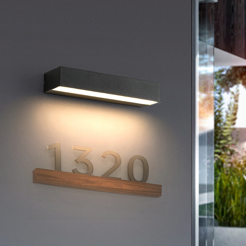 Minimalist Rectangular Aluminum Waterproof LED Garden Light