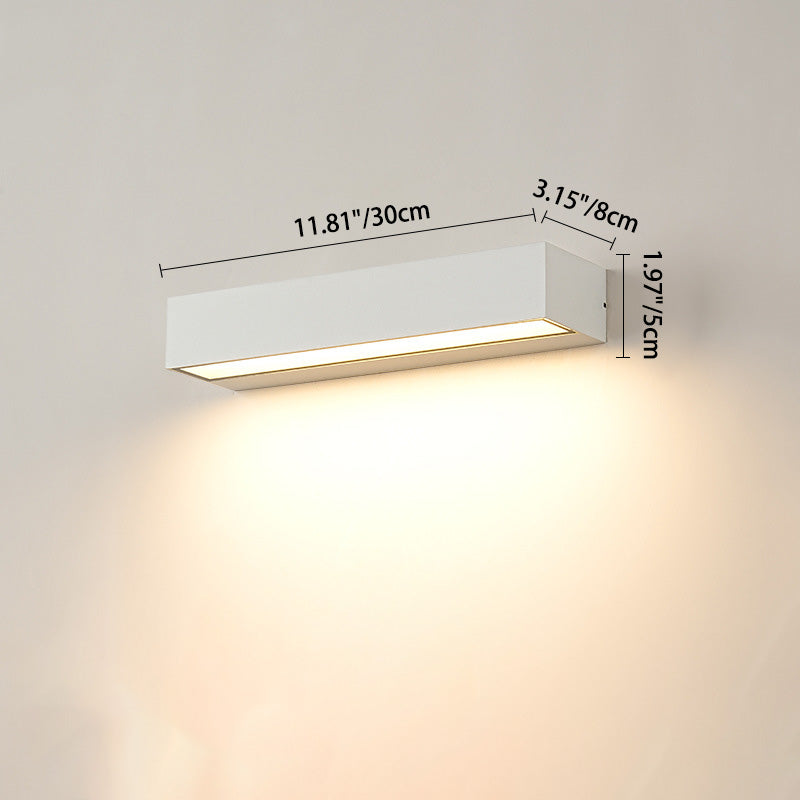 Minimalist Rectangular Aluminum Waterproof LED Garden Light
