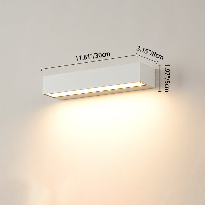Minimalist Rectangular Aluminum Waterproof LED Garden Light