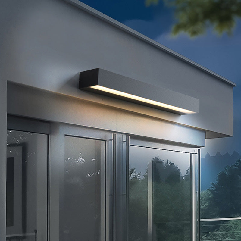 Minimalist Rectangular Aluminum Waterproof LED Garden Light