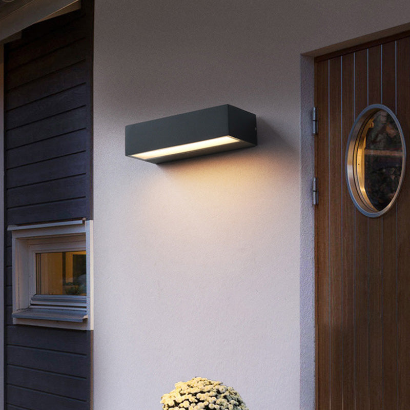 Minimalist Rectangular Aluminum Waterproof LED Garden Light