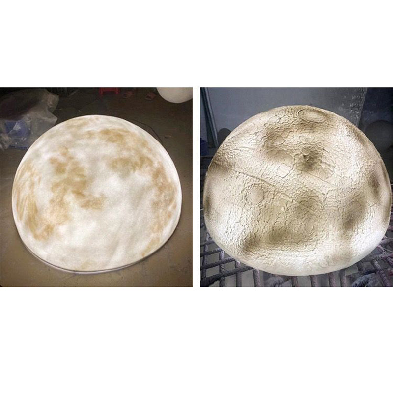 Minimalist Semicircle Resin LED Flush Mount Ceiling Light