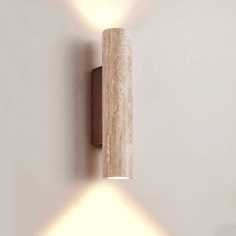 Nordic Cylinder Wood 2-Light Wall Sconce
