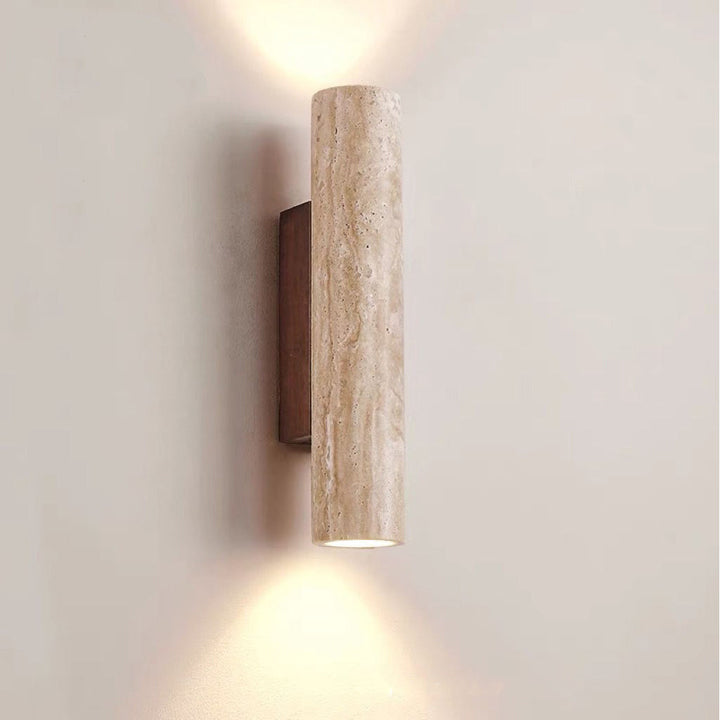 Nordic Cylinder Wood 2-Light Wall Sconce
