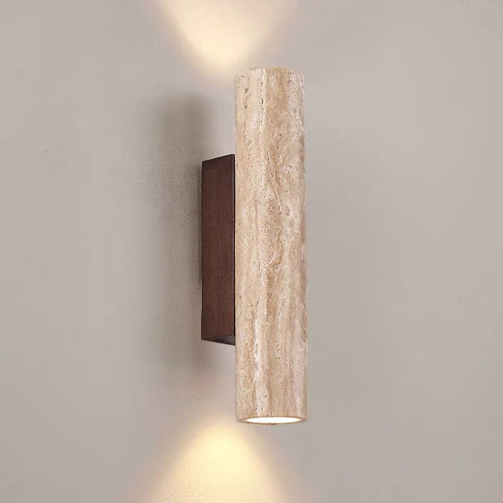 Nordic Cylinder Wood 2-Light Wall Sconce