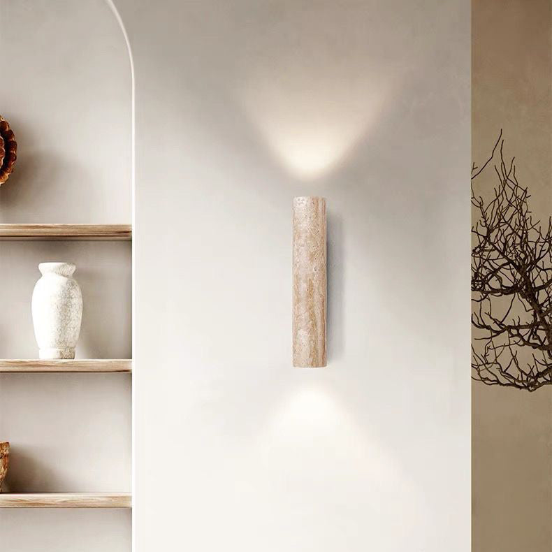 Nordic Cylinder Wood 2-Light Wall Sconce