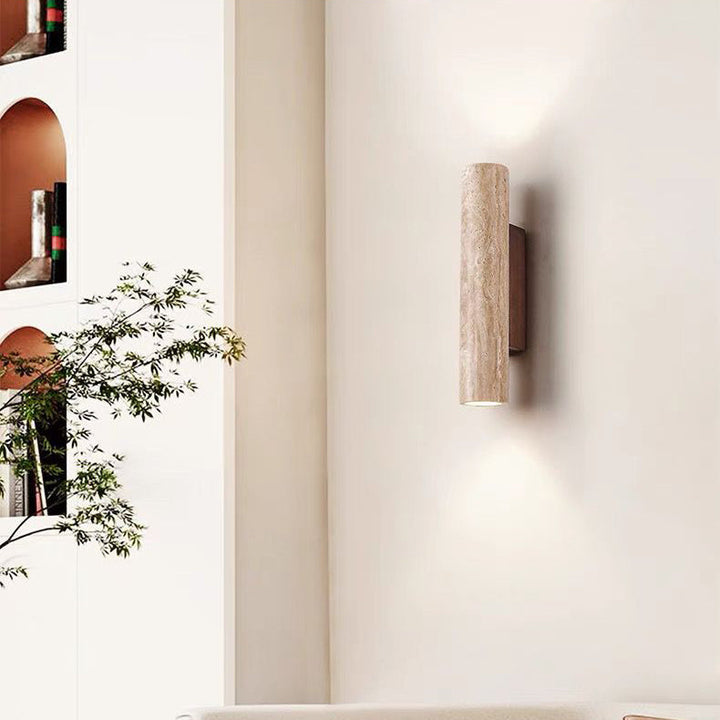 Nordic Cylinder Wood 2-Light Wall Sconce