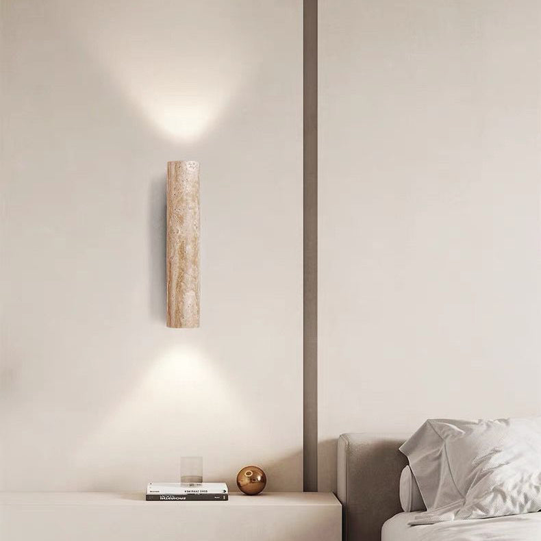 Nordic Cylinder Wood 2-Light Wall Sconce