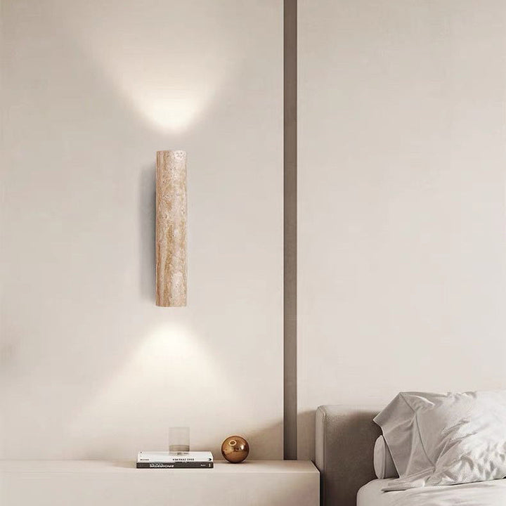 Nordic Cylinder Wood 2-Light Wall Sconce