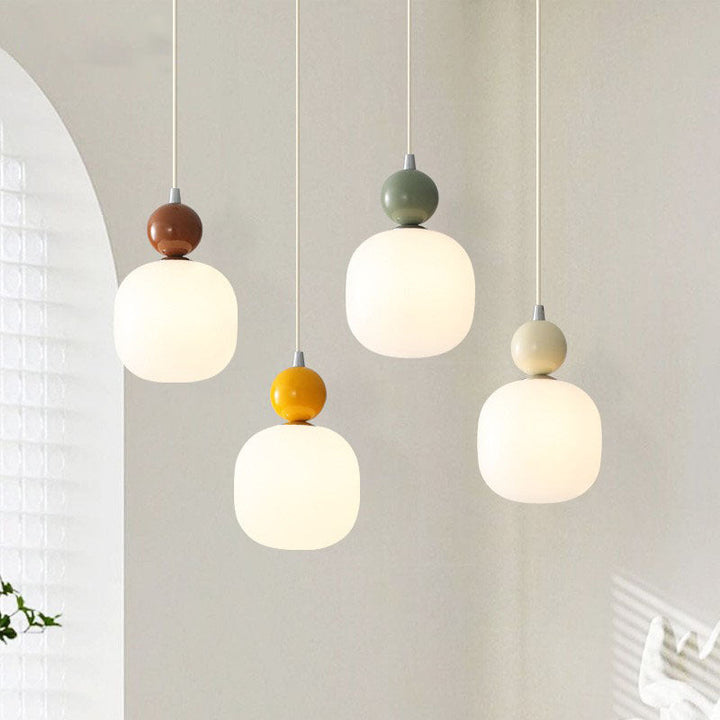 Contemporary Cylinder Resin Pendant Light