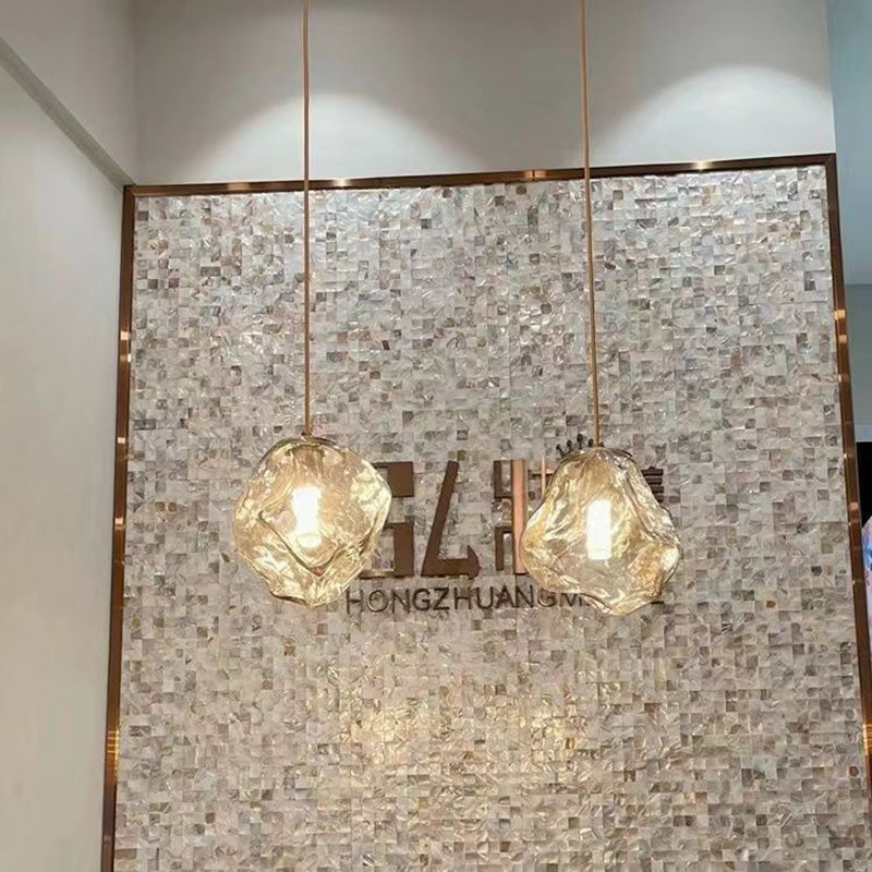 Minimalist Cube Glass Pendant Light