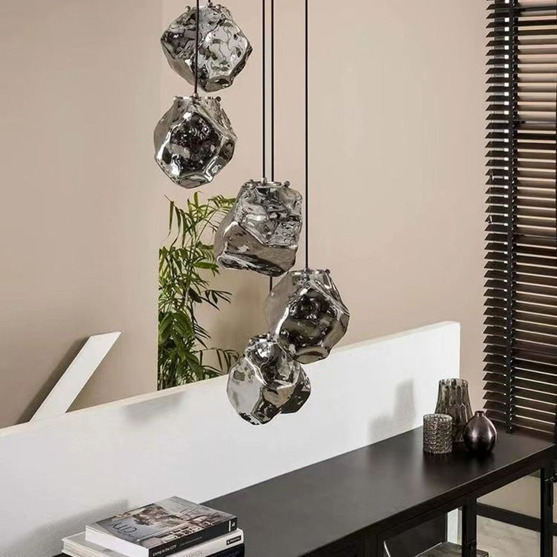 Minimalist Cube Glass Pendant Light