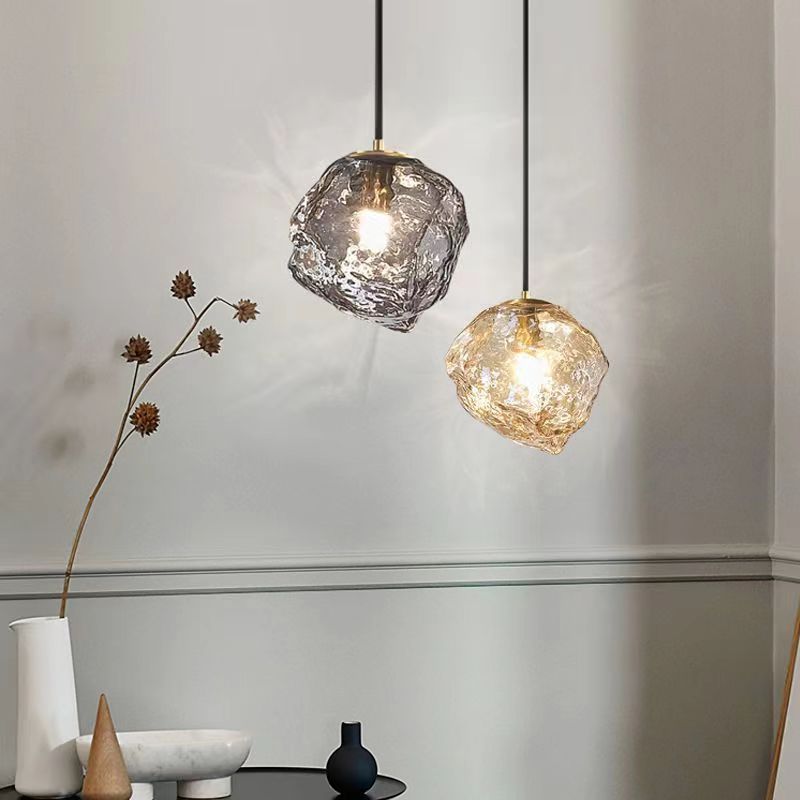 Minimalist Cube Glass Pendant Light