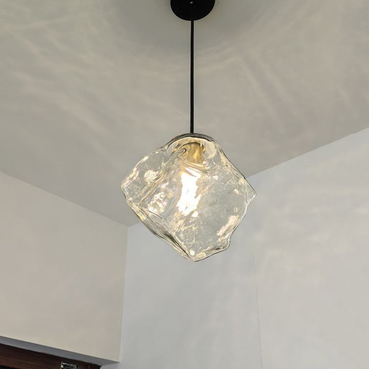 Minimalist Cube Glass Pendant Light