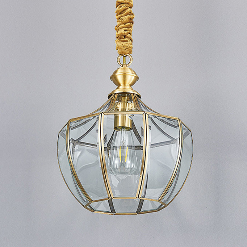 Mid-Century Cylinder Copper 4-Light Waterproof Chandelier
