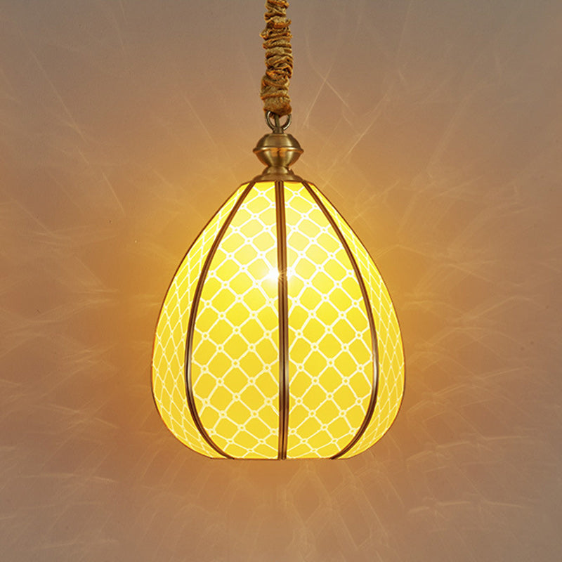 Mid-Century Cylinder Copper 4-Light Waterproof Chandelier
